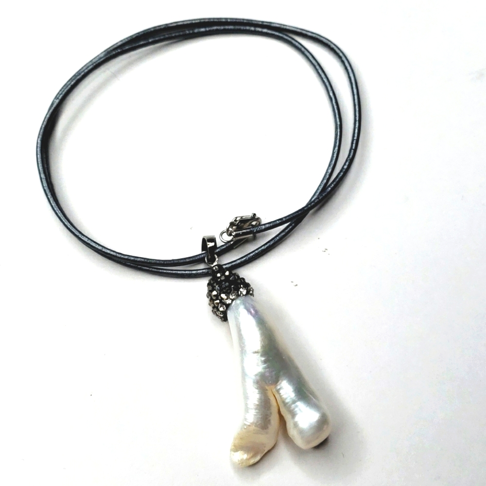 ☆pearl and bead pendant